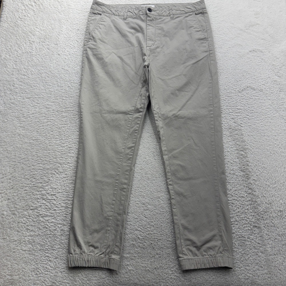 Lindbergh‎ Mens Chino Jogger Pants Gray Size 36 Elastic Cuff 30-07013 Denmark